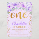 Search for glitter 1st birthday invitations Baby girl