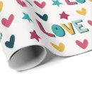 Search for love wrapping paper Hearts