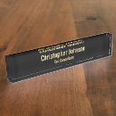 Search for black and gold name plates Executive