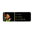 Search for pink tulip flowers return address labels Red