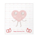 Search for valentines notepads Red