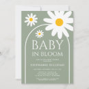 Search for sage baby shower invitations Baby in bloom