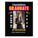 Search for graduate school graduation posters Black and gold