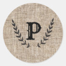 Search for burlap monogram stickers Chic