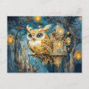 Search for castle at night postcards Owl