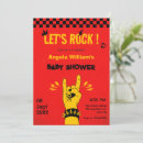 Search for rock n roll birthday invitations Red