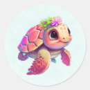 Search for pink turtle stickers Under the sea