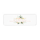 Search for peach floral return address labels Elegant