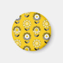 Search for yellow white pattern magnets Floral