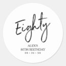 Search for 80th party stickers Eighty