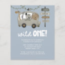 Search for wild animals 4x5 invitations Safari