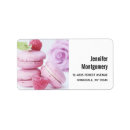 Search for french macarons return address labels Macaroon