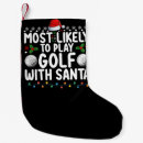 Search for golf christmas stockings Santa