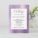 Search for purple and gold baby shower invitations Lavender