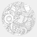 Search for asian child stickers Zen doodle style