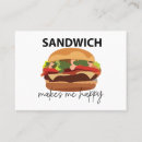 Search for sandwich business cards Caterer
