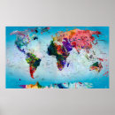 Search for blue world map posters Global