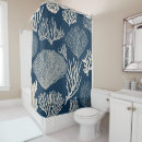 Search for navy blue and coral shower curtains Ocean