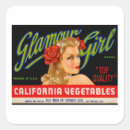 Search for vintage vegetables stickers Advertising