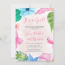 Search for hawaiian baby girl shower invitations Watercolor