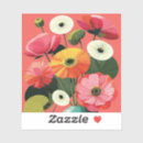 Search for flowers in a vase stickers Colourful