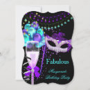 Search for black masquerade party invitations Mardi gras