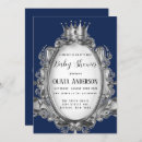 Search for blue silver prince baby shower invitations For kids