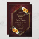 Search for burgundy gold retirement party invitations Flowers