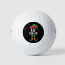 Search for snow golf balls Santa