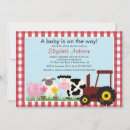 Search for farm baby girl shower invitations Barnyard