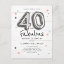 Search for fabulous forty invitations Wood