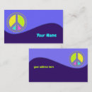 Search for peace business cards Symbol