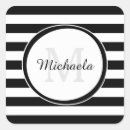 Search for stylish black and white stickers Monogrammed