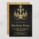 Search for chandelier birthday invitations Glitter