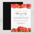 Search for poppies wedding invitations Red poppy