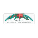 Search for poinsettia return address labels Greenery