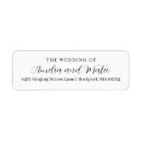 Search for traditional wedding return address labels Modern
