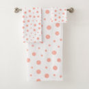 Search for pink white polka dot bath towels Elegant