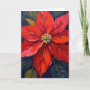 Search for watercolor painting christmas cards Poinsettia