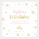 Search for pink snowflake birthday stickers Gold