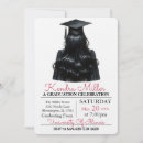 Search for black cap and gown graduation invitations Elegant