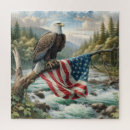 Search for american bald eagle puzzles Flag
