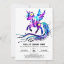 Search for unicorn editable invitations Watercolor