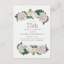 Search for elegant 75th birthday invitations Flowers