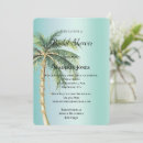 Search for palm bridal shower invitations Green