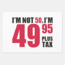 Search for funny 50th birthday wrapping paper Fifty