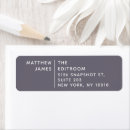 Search for purple and grey return address labels Simple