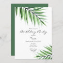 Search for palm birthday invitations Minimalist