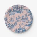 Search for pink toile plates Vintage