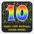 Search for a 10 stickers 10th birthday